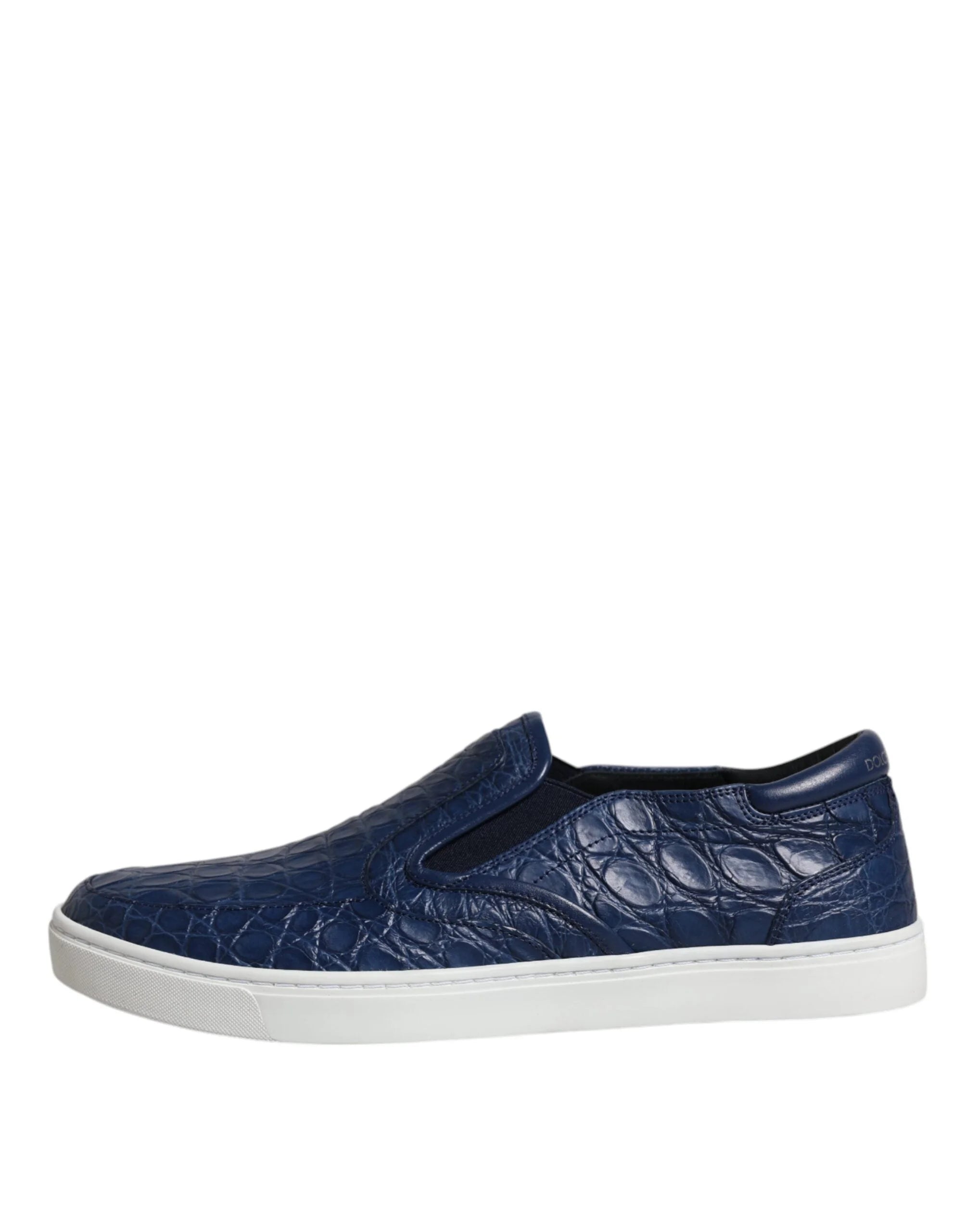 Dolce & Gabbana Blue Croc Exotic Leather Men Sneakers Shoes - EU41/US8 - Sneakers