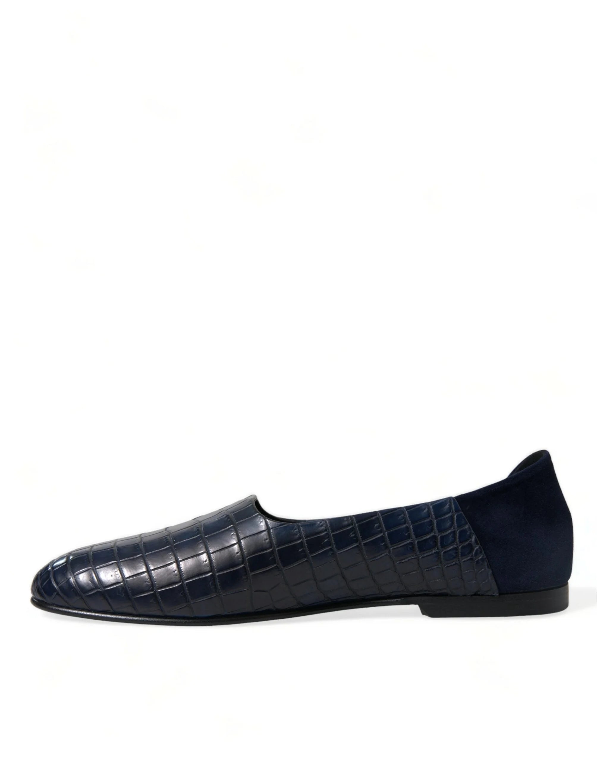 Dolce & Gabbana Blue Crocodile Leather Loafers Slip On Shoes - EU45/US12