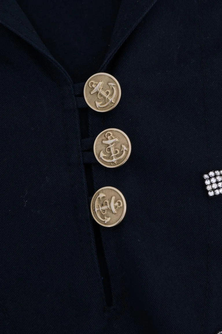 Dolce & Gabbana Blue Crystal MAMMA Sicily Jacket - IT36 | S - Capes