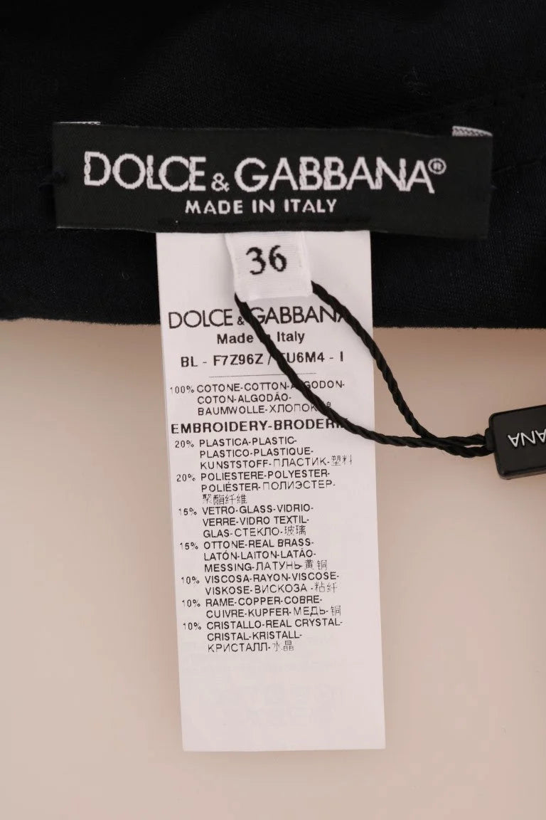 Dolce & Gabbana Blue Crystal MAMMA Sicily Jacket - IT36 | S - Capes