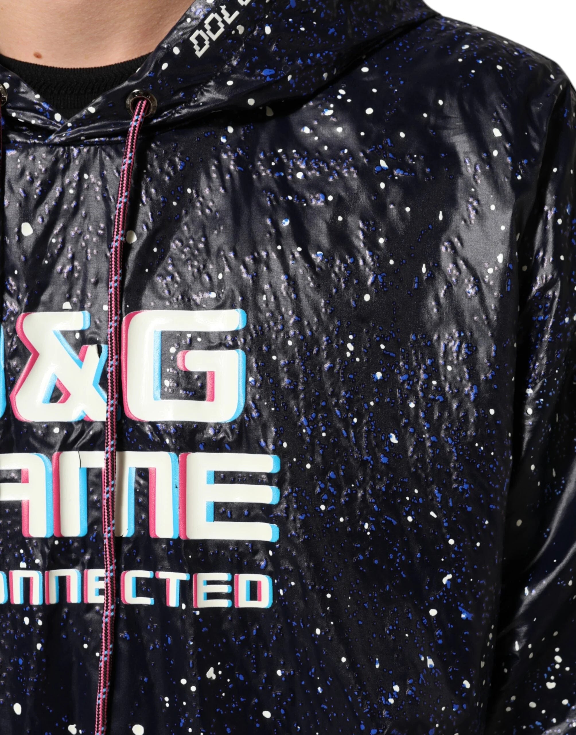 Dolce & Gabbana Blue D&G Game Hooded Men Sweatshirt Sweater - IT50 | L - Hoodies