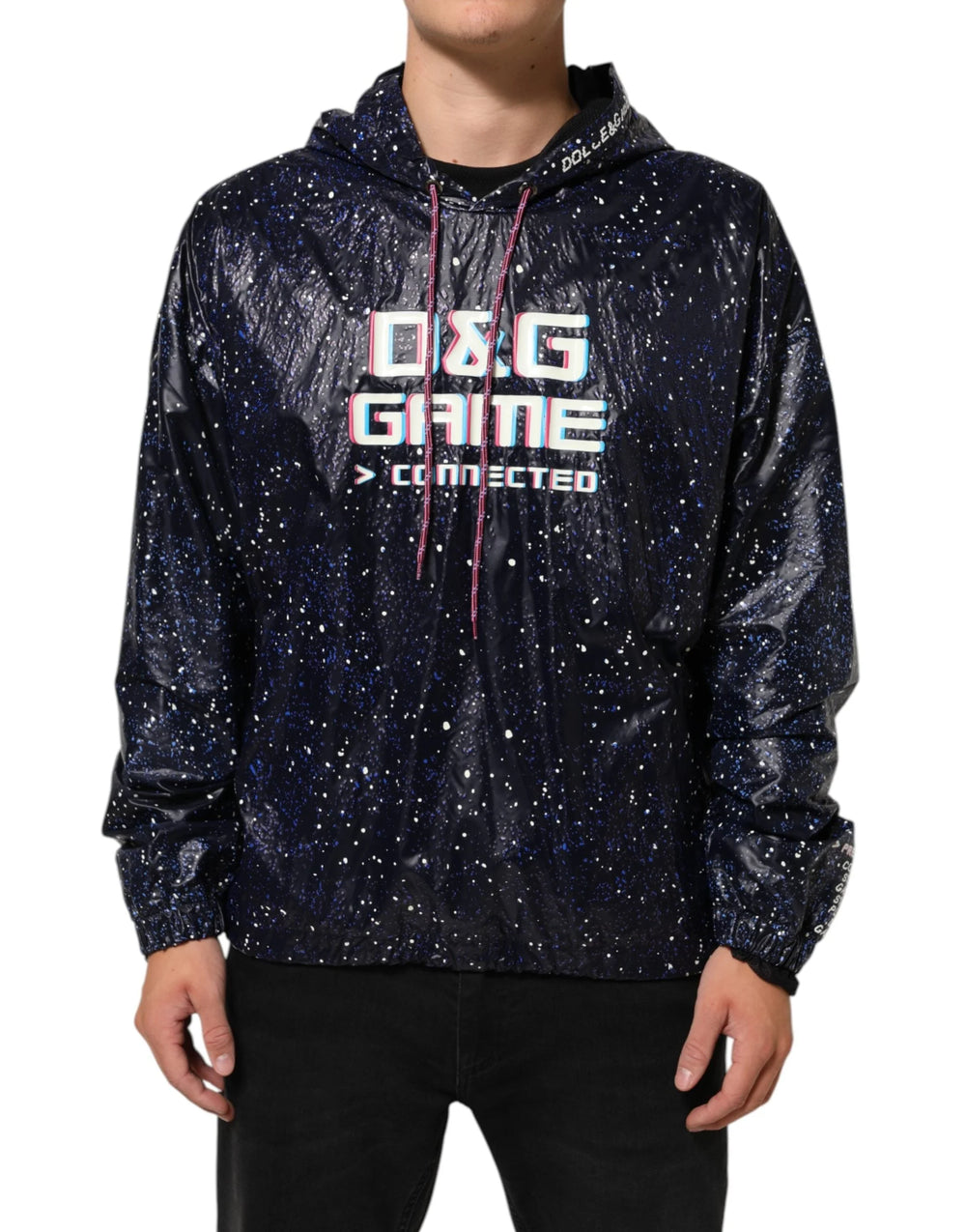 Dolce & Gabbana Blue D&G Game Hooded Men Sweatshirt Sweater - IT50 | L - Hoodies