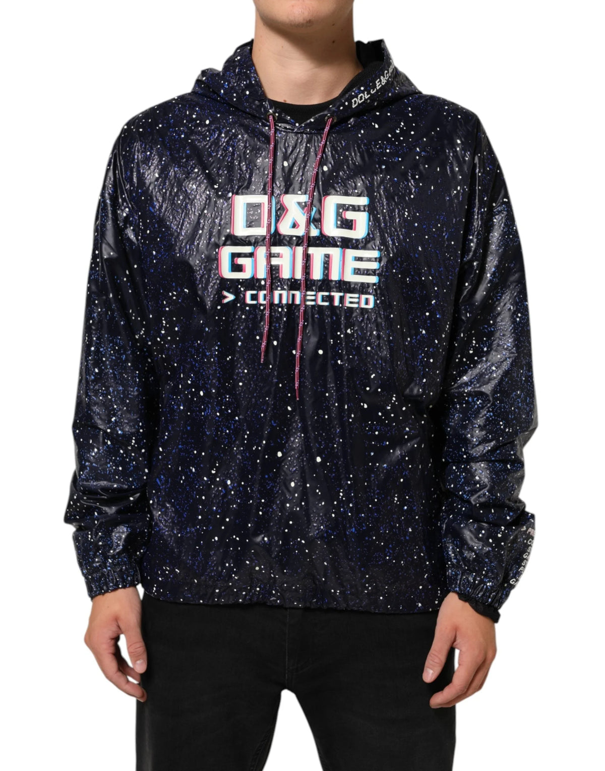 Dolce & Gabbana Blue D&G Game Hooded Men Sweatshirt Sweater - IT50 | L - Hoodies