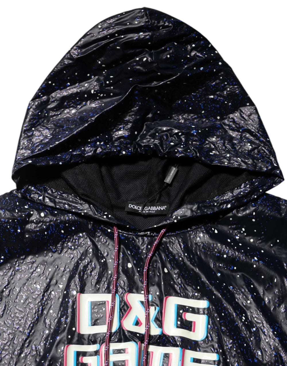 Dolce & Gabbana Blue D&G Game Hooded Men Sweatshirt Sweater - IT50 | L - Hoodies