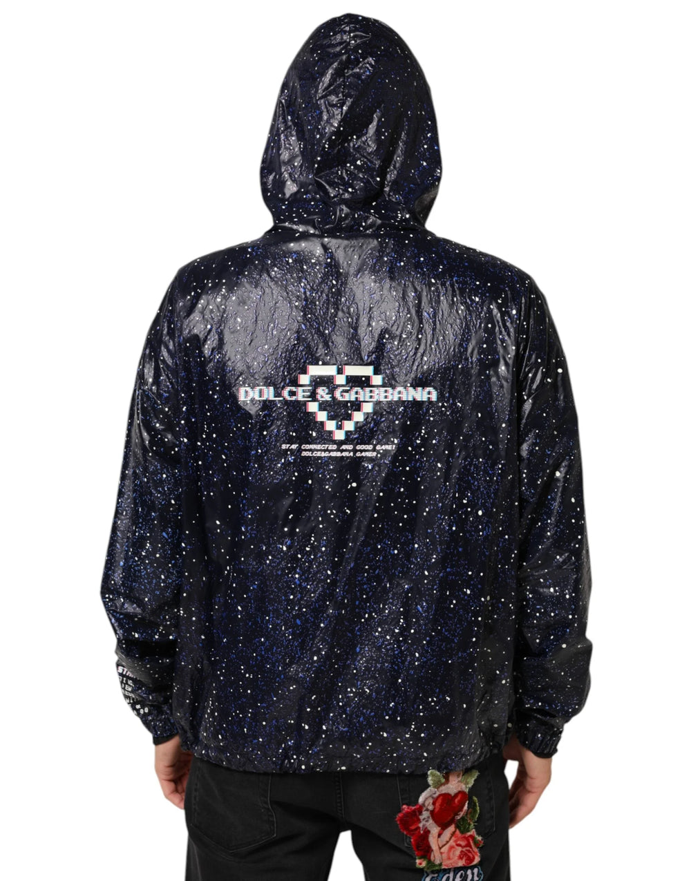 Dolce & Gabbana Blue D&G Game Hooded Men Sweatshirt Sweater - IT50 | L - Hoodies