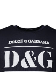 Dolce & Gabbana Blue D&G King Of Love Cotton Crew Neck T-shirt - IT50 | L - T-Shirts