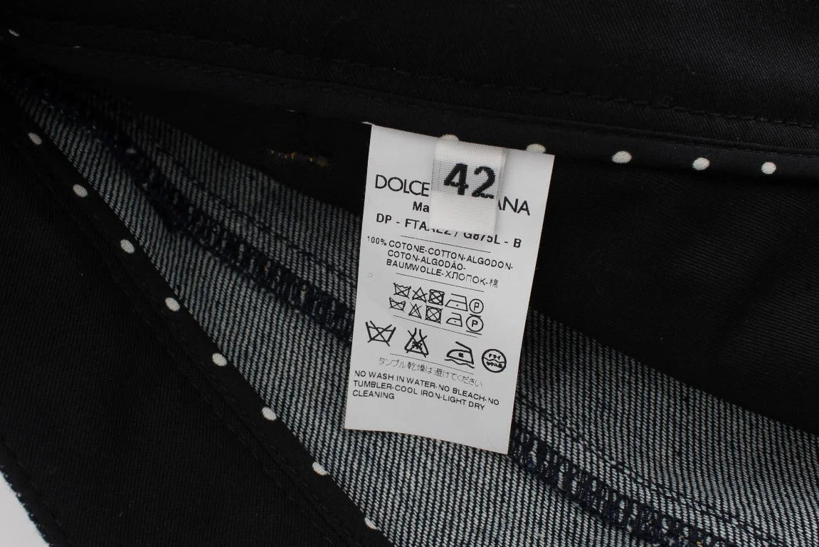 Dolce & Gabbana Blue Denim Cotton CAPRI Torero Jeans - Jeans