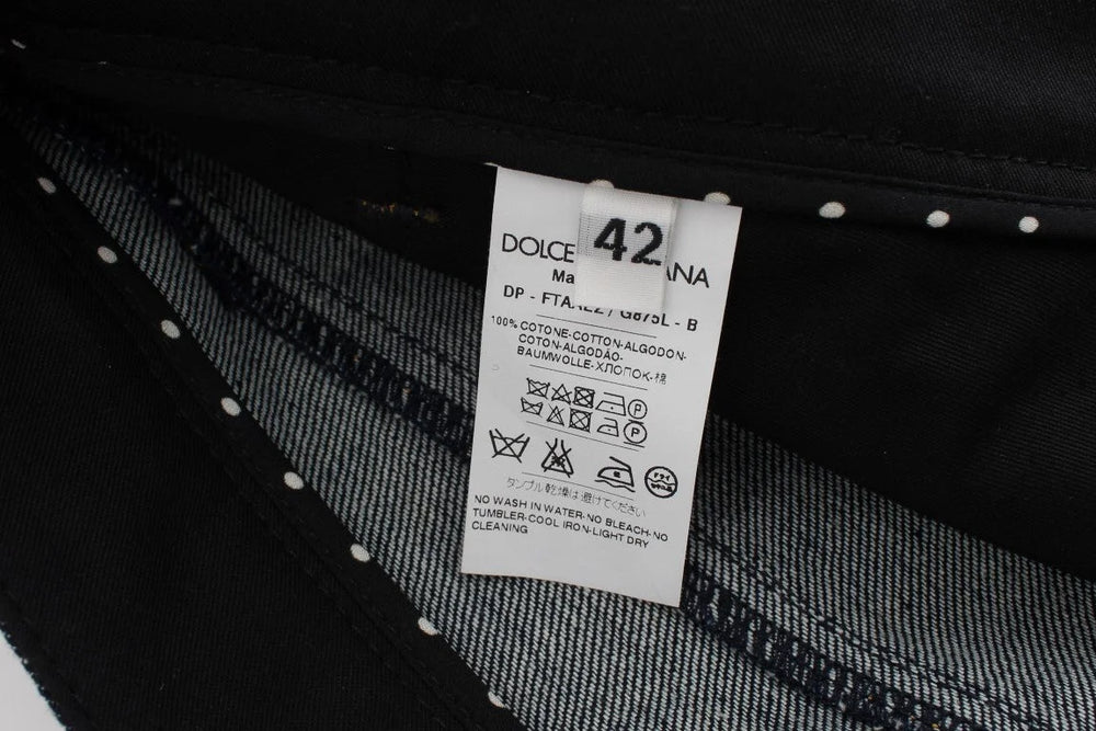 Dolce & Gabbana Blue Denim Cotton CAPRI Torero Jeans - Jeans