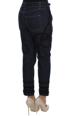 Dolce & Gabbana Blue Denim Cotton CAPRI Torero Jeans - Jeans