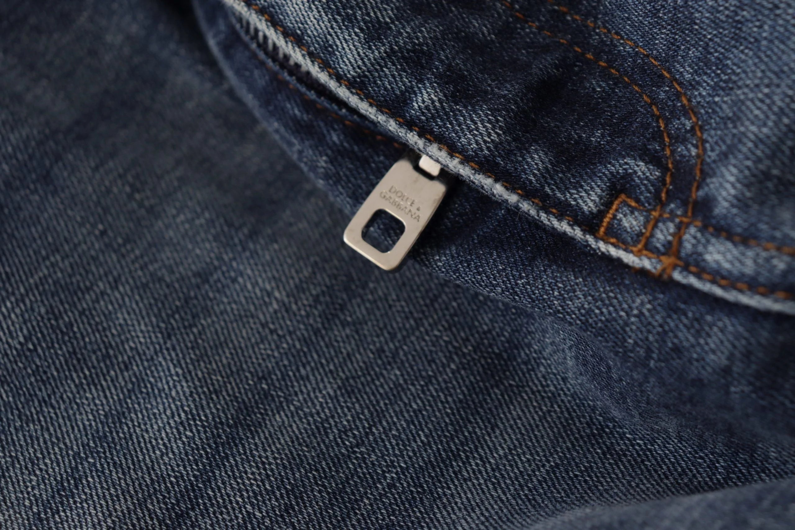 Dolce & Gabbana Blue Denim Crystal Embellished Pants Jeans - IT38|XS - Jeans