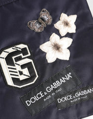 Dolce & Gabbana Blue DG Logo Patch Embellished Pouch Clutch Men Borse Bag - Clutch Bags