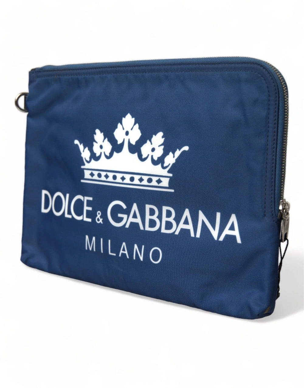 Dolce & Gabbana Blå DG Milano Trykt Nylon Pung Taske Til Mænd