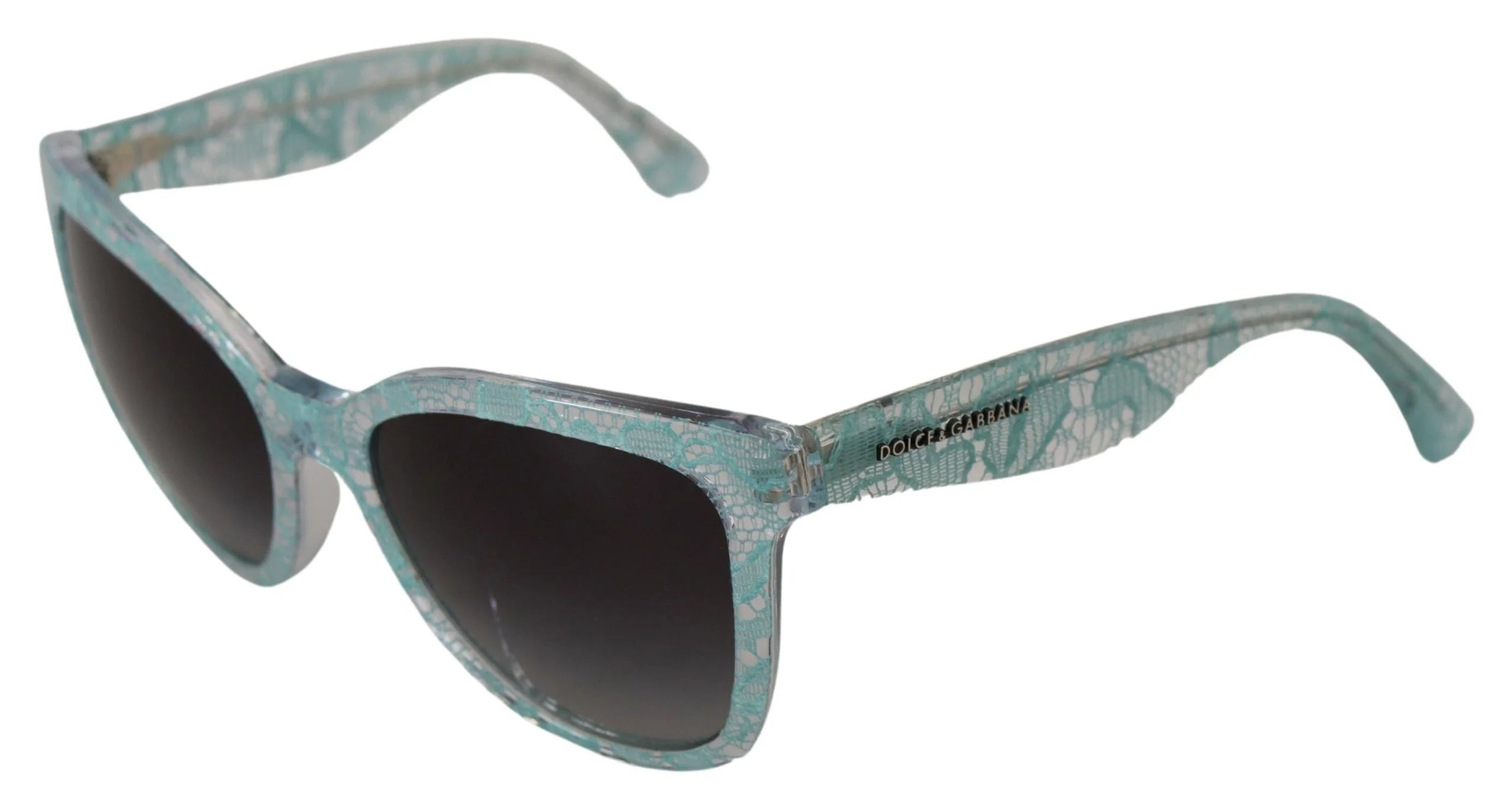 Dolce & Gabbana Blue DG4190 Lace Crystal Acetate Butterfly Sunglasses - Sunglasses