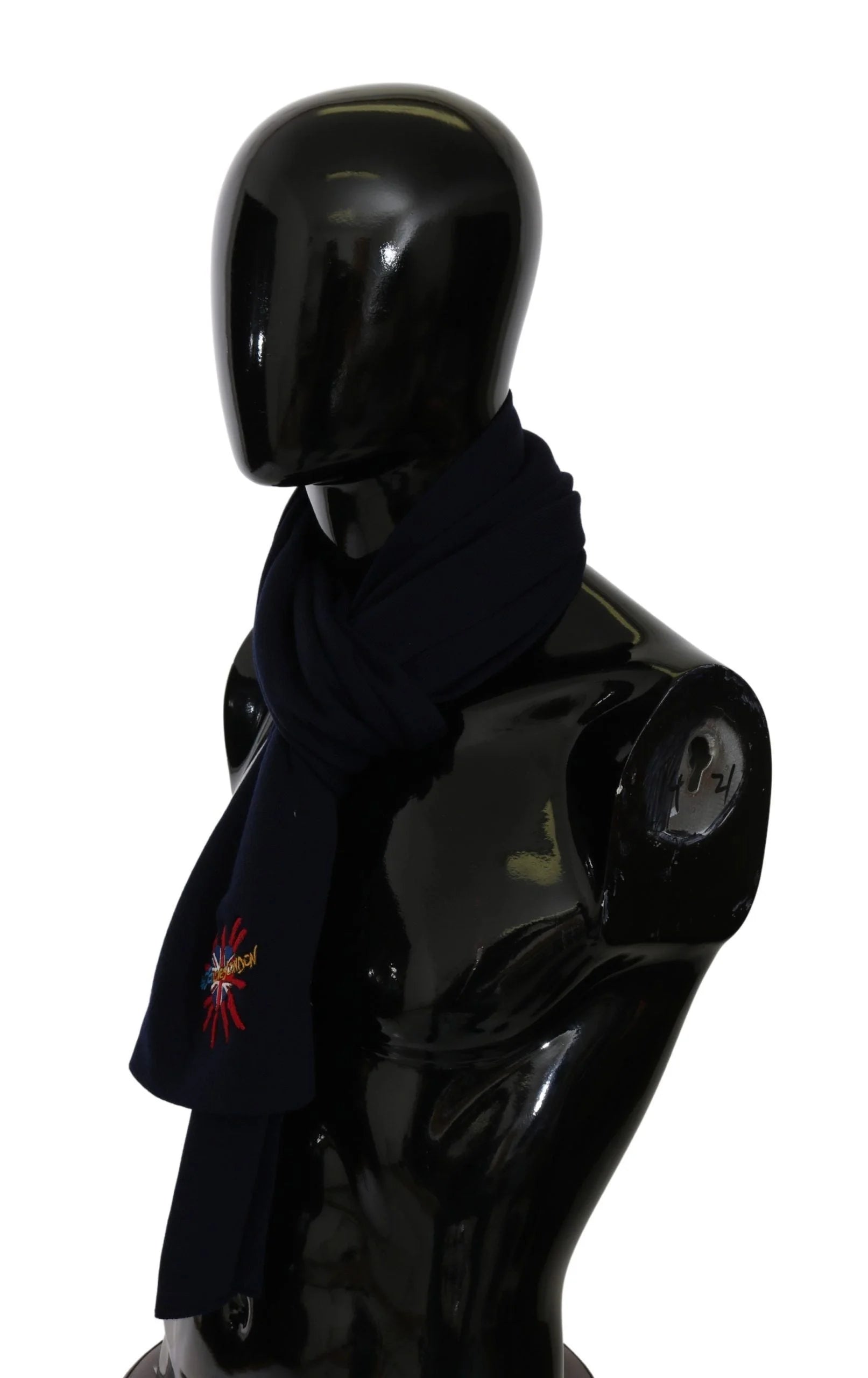 Dolce & Gabbana Blue #DGLovesLondon Wrap Shawl Wool Scarf - Scarves & Shawls