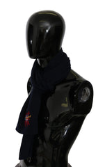 Dolce & Gabbana Blue #DGLovesLondon Wrap Shawl Wool Scarf - Scarves & Shawls