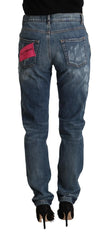 Dolce & Gabbana Blue Distressed Denim BOYFRIEND Skinny Jeans - IT36 | XS - Jeans