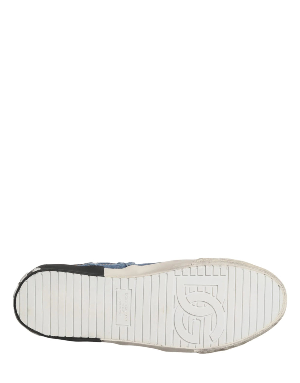 Dolce & Gabbana Blue Distressed Denim Low Top Sneakers Shoes - EU44/US11