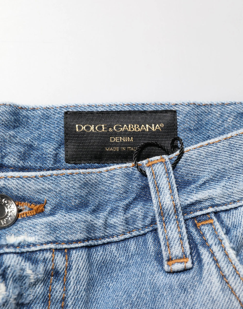 Dolce & Gabbana Blue Distressed Ripped Denim Trouser Jeans - IT52 | XL - Jeans