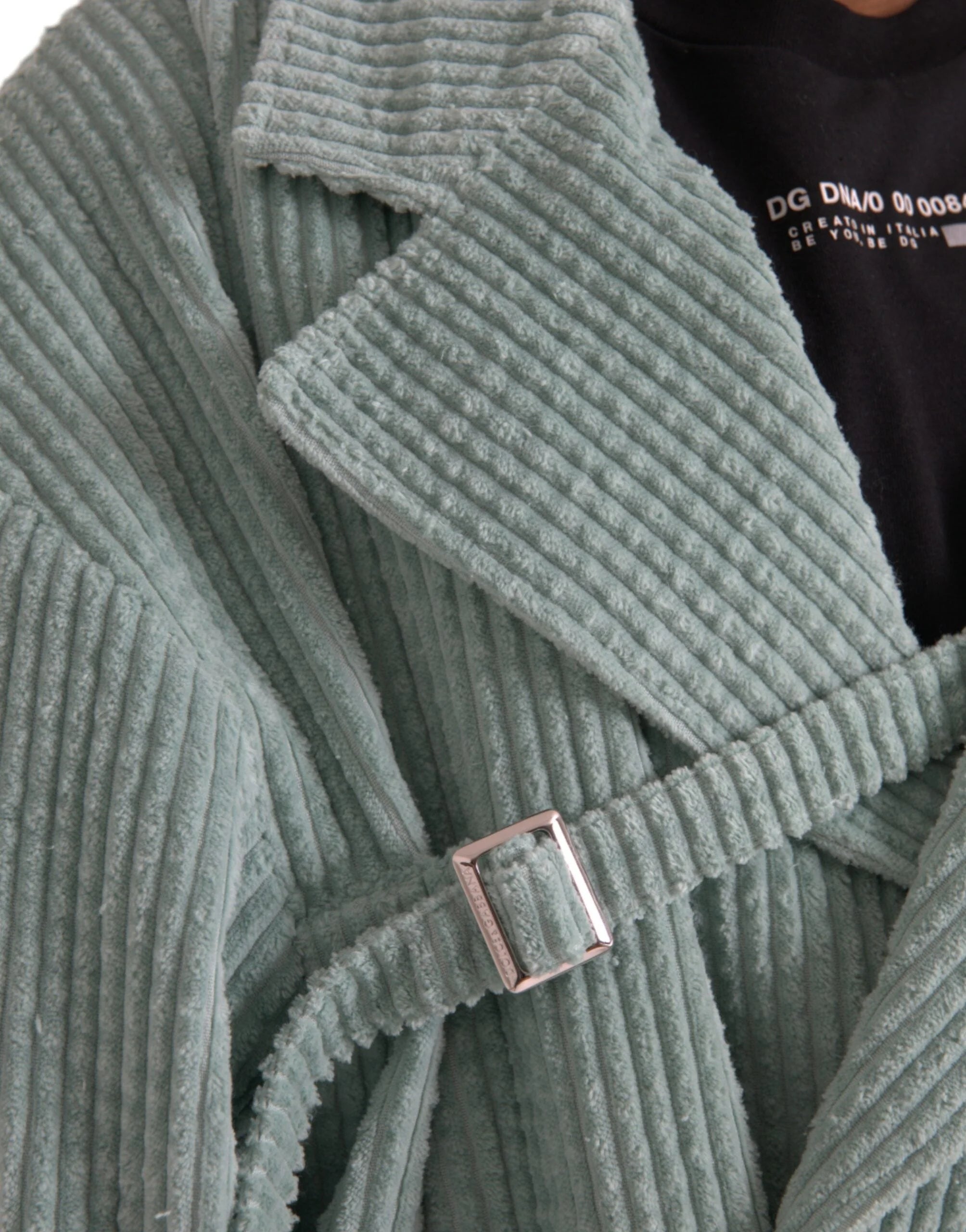 Dolce & Gabbana Blue Double Breasted Corduroy Cotton Jacket - IT52 | XL - Trench Coats