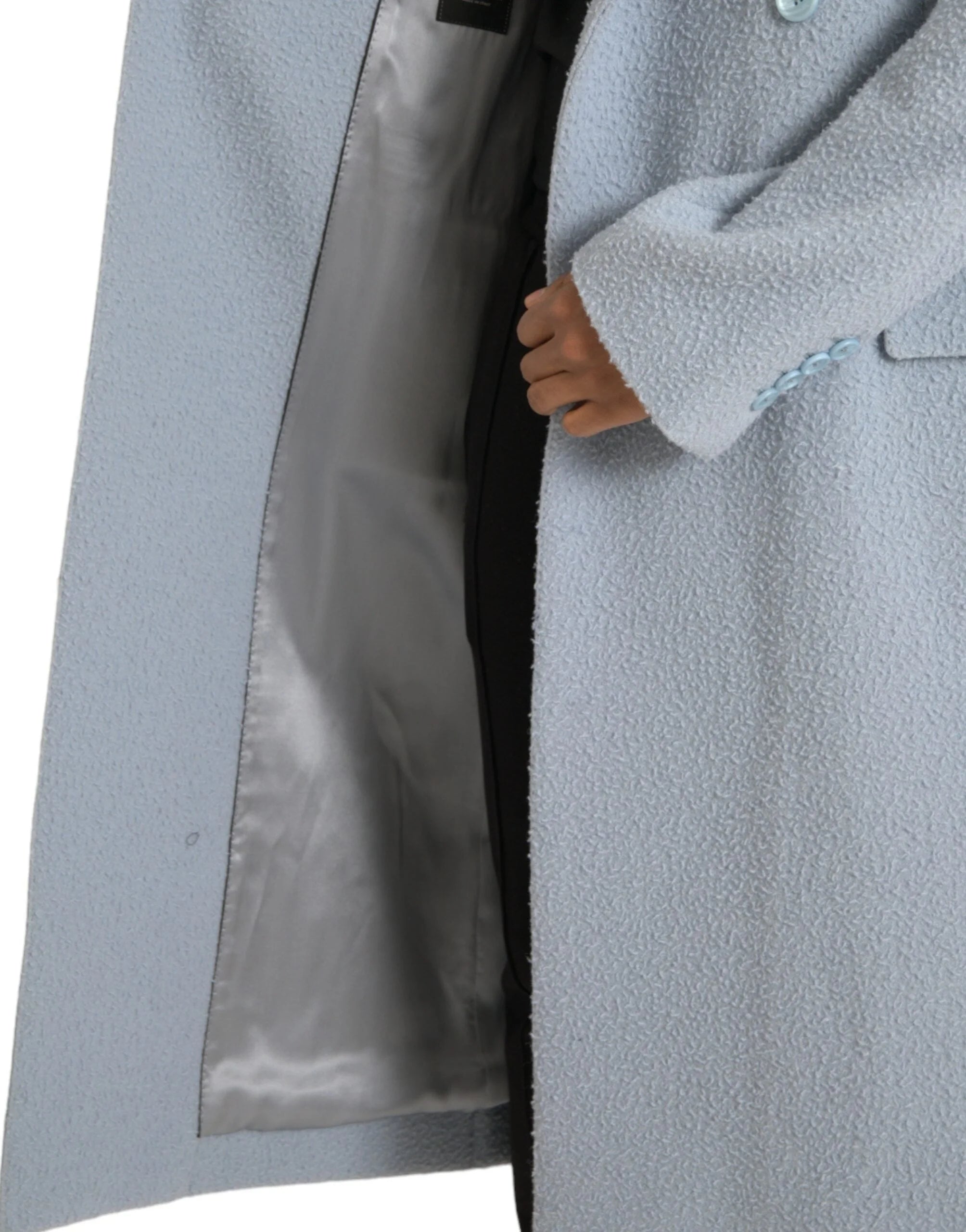 Dolce & Gabbana Blue Double Breasted Long Trench Coat Jacket - IT52 | XL - Trench Coats