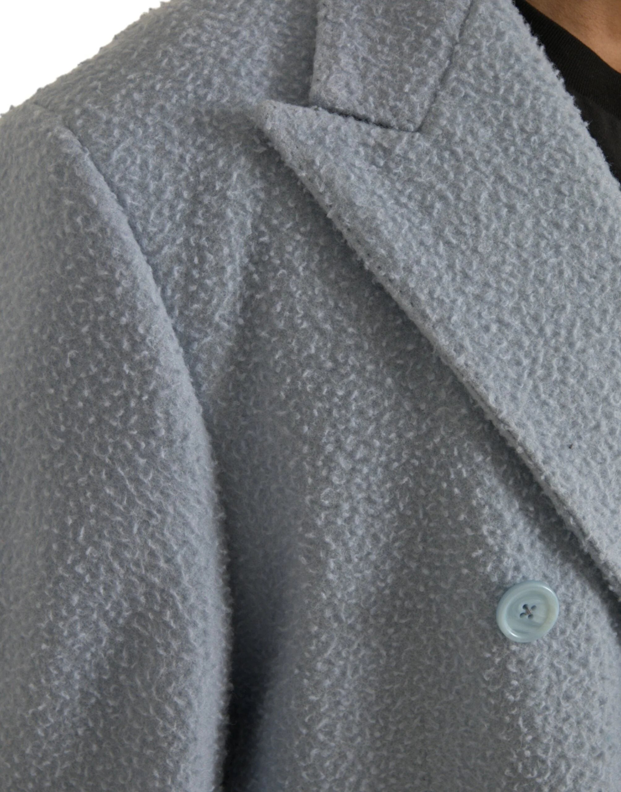 Dolce & Gabbana Blue Double Breasted Long Trench Coat Jacket - IT52 | XL - Trench Coats