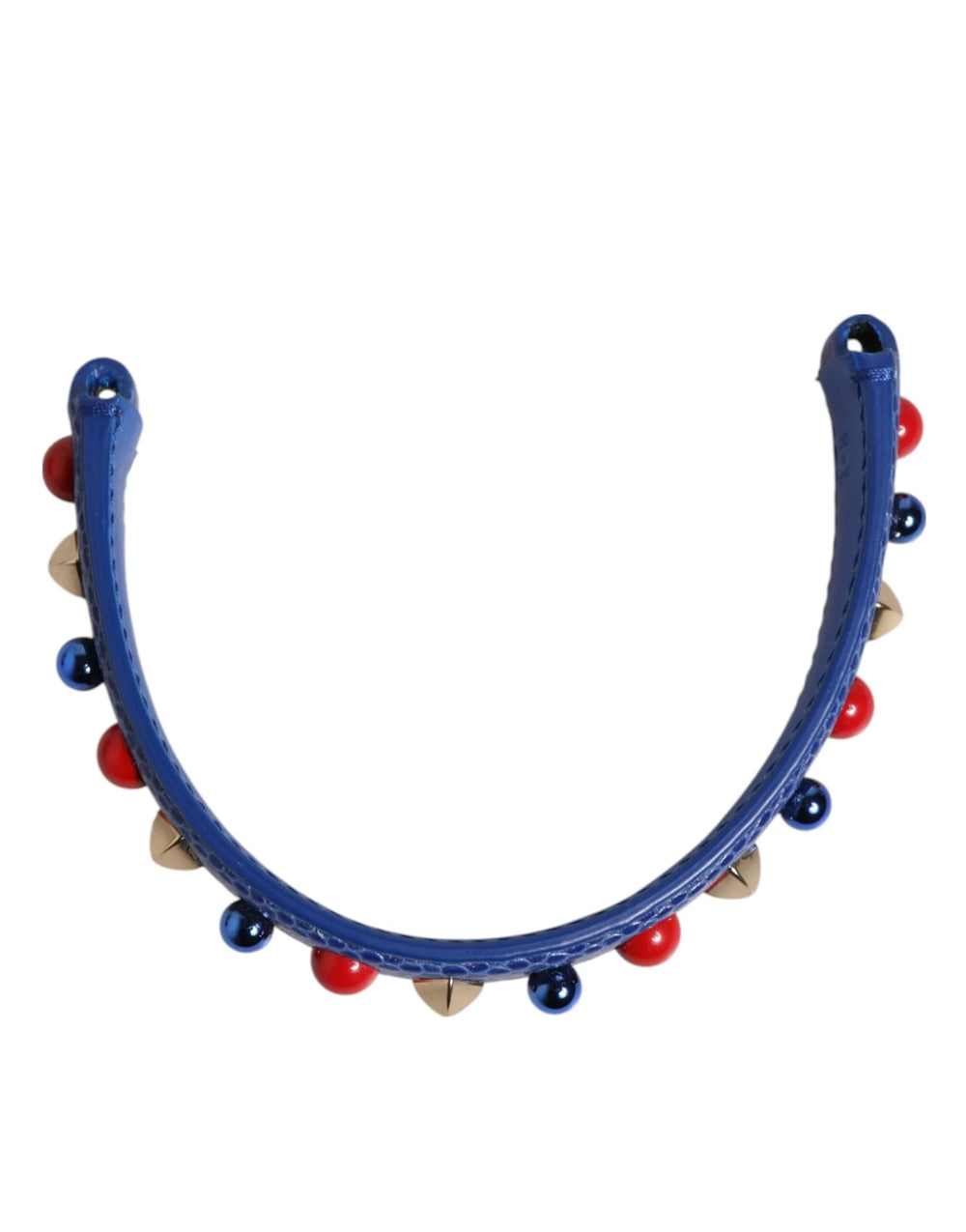 Dolce & Gabbana Blue Embellished Leather Bag Handle Women Shoulder Strap - Handbag & Wallet Accessories