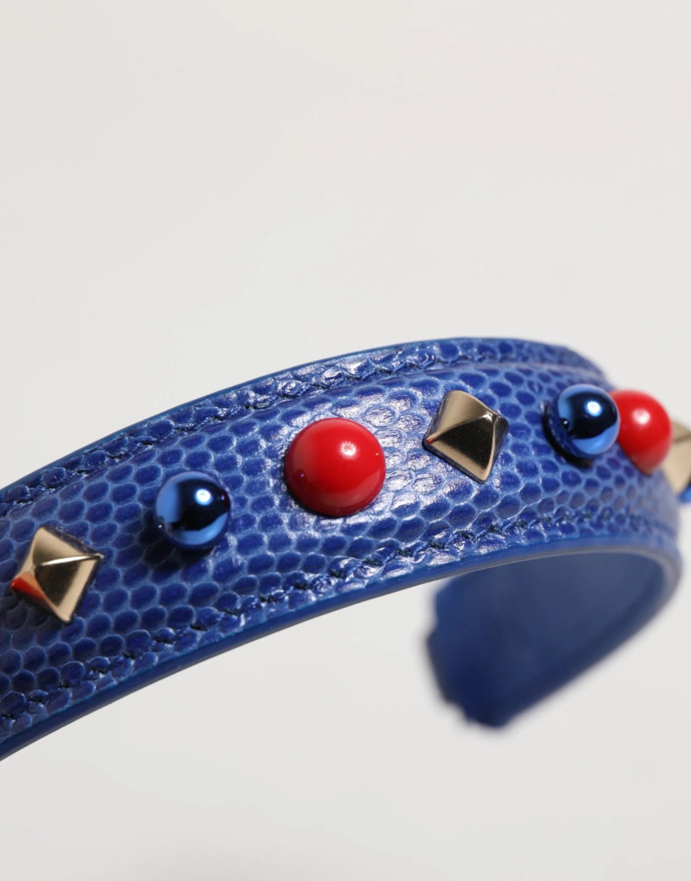 Dolce & Gabbana Blue Embellished Leather Bag Handle Women Shoulder Strap - Handbag & Wallet Accessories