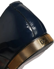 Dolce & Gabbana Blue Embellished Men Derby Dress Formal Shoes - EU43/US10