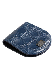 Dolce & Gabbana Blue Exotic Skin Coin Condom Case Holder Pocket Wallet - Sex Toys & Erotic Games