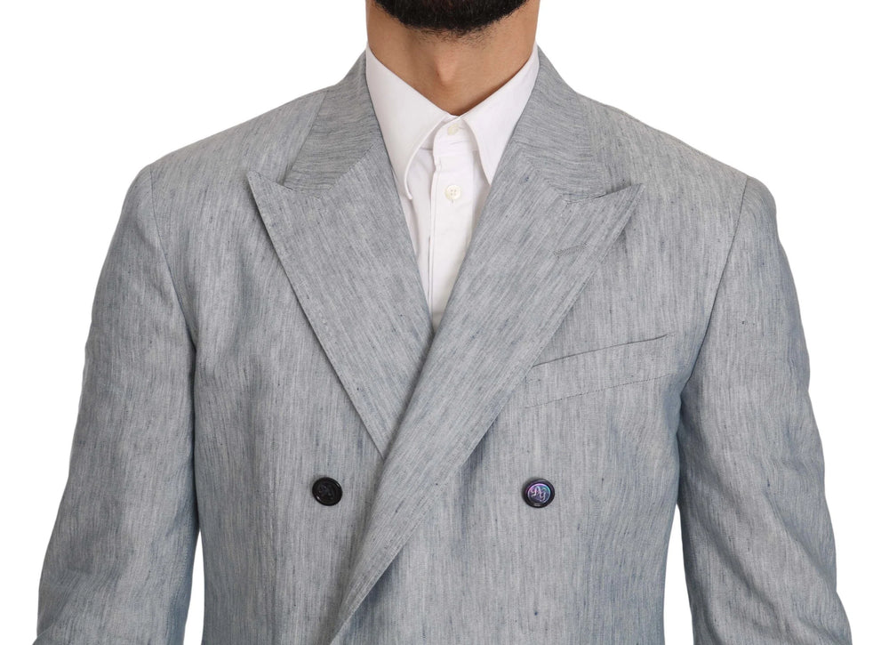 Dolce & Gabbana Blue Flax NAPOLI Jacket Coat Blazer - IT48 | M - Sport Jackets