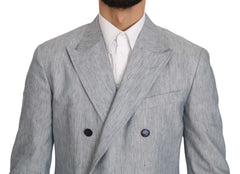 Dolce & Gabbana Blue Flax NAPOLI Jacket Coat Blazer - IT48 | M - Sport Jackets