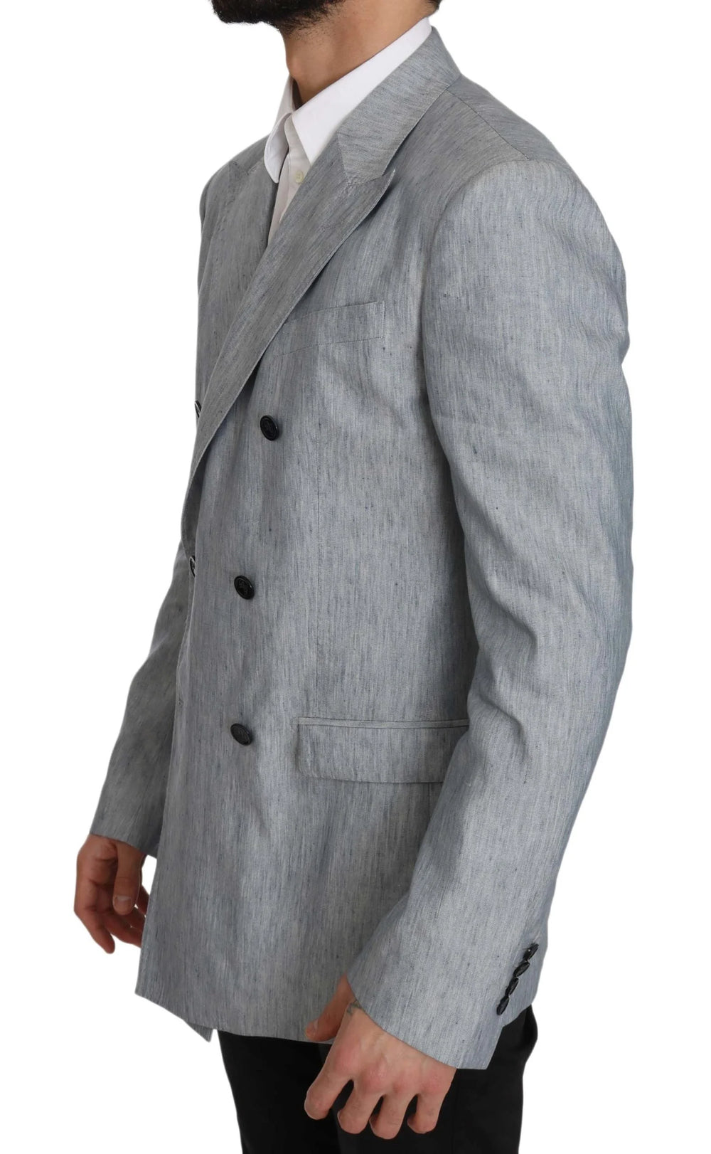 Dolce & Gabbana Blue Flax NAPOLI Jacket Coat Blazer - IT48 | M - Sport Jackets