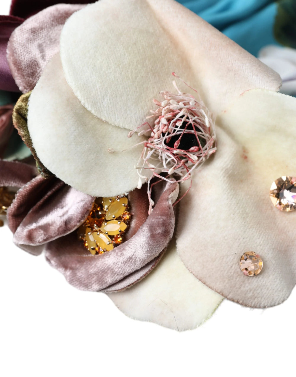 Dolce & Gabbana Blue Floral Motif Turban Head Hat Women - Turbans