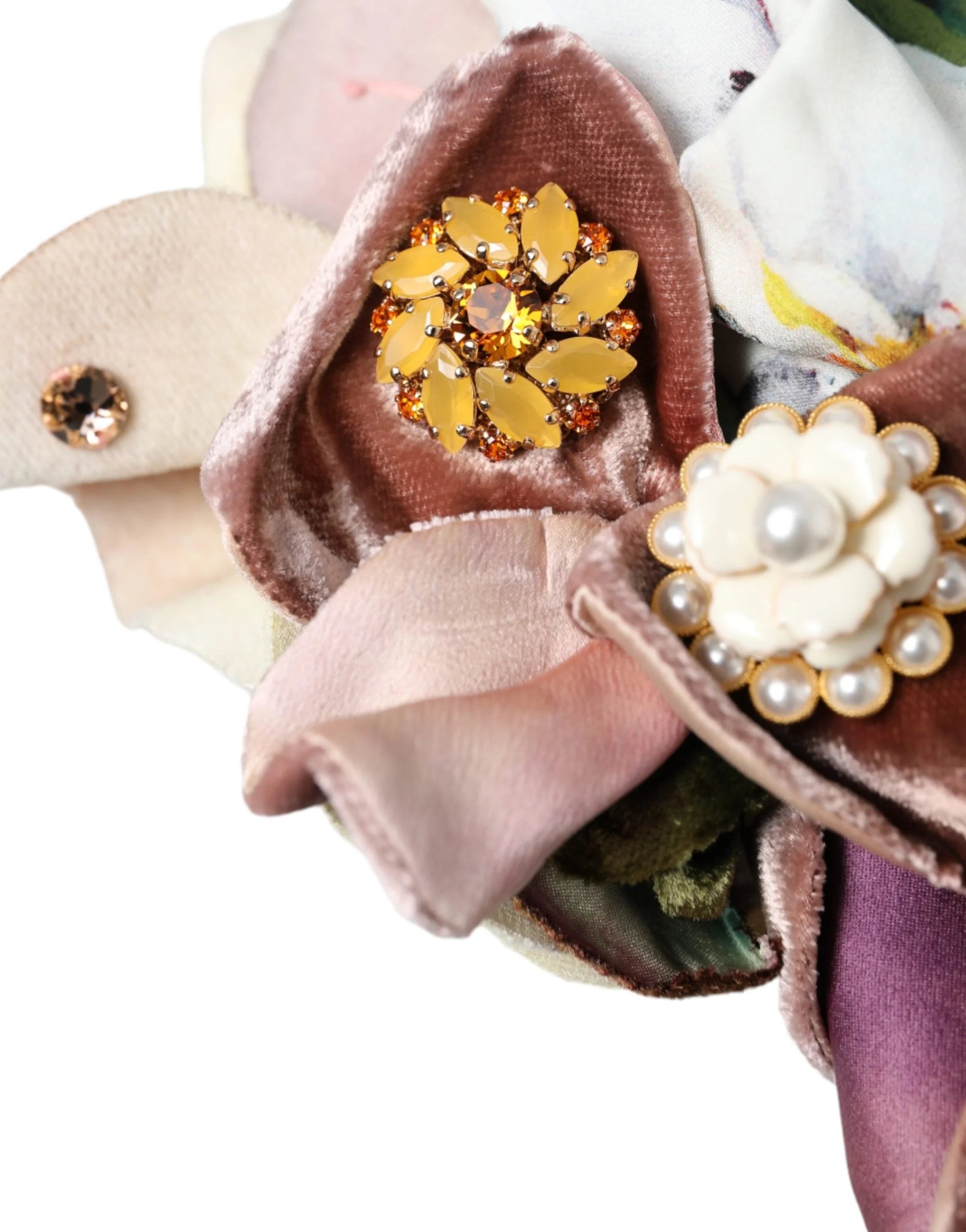 Dolce & Gabbana Blue Floral Motif Turban Head Hat Women - Turbans