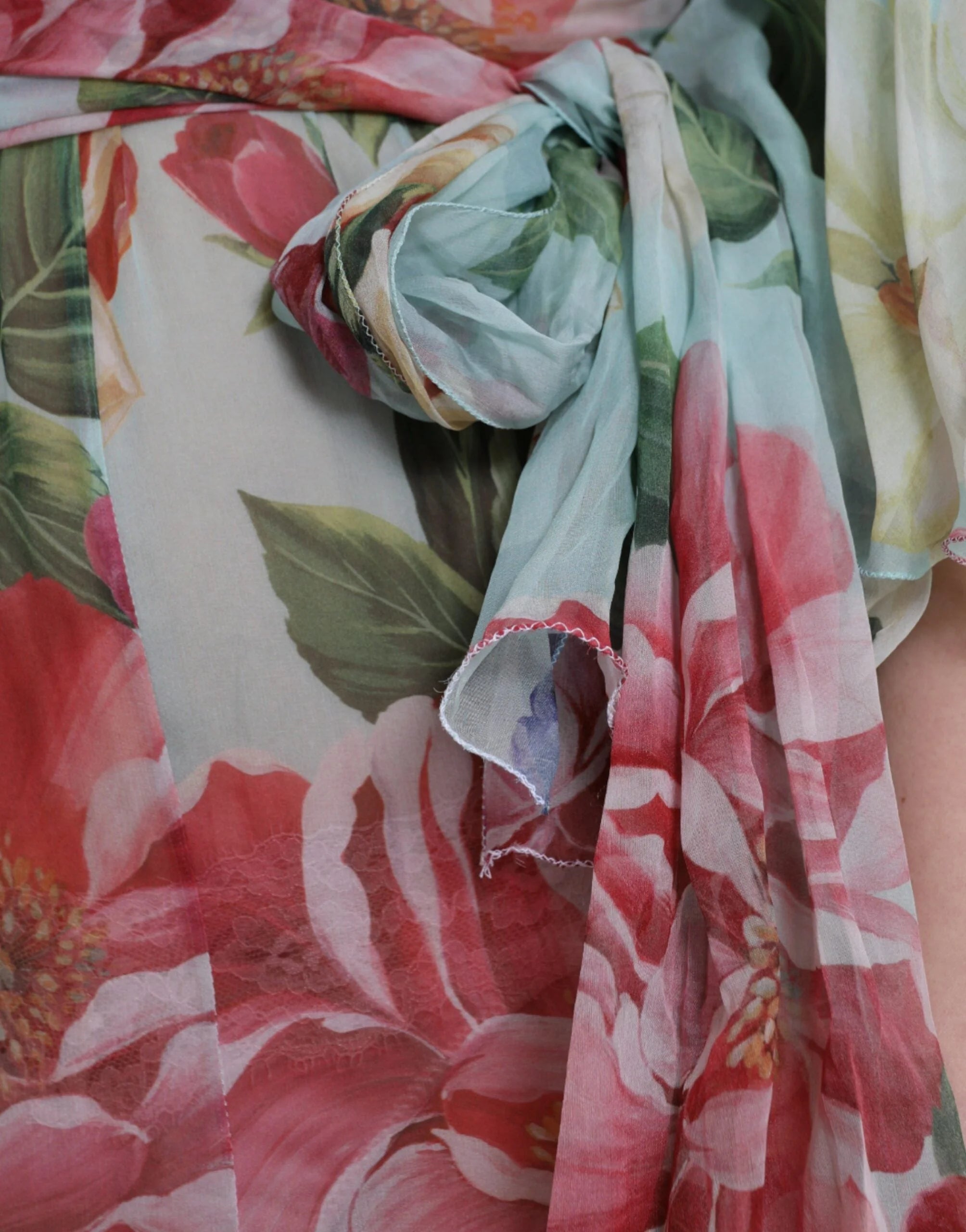 Dolce & Gabbana Blue Floral Print Tiered Long Maxi Dress - IT38 | XS - Dresses