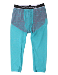 Dolce & Gabbana Blue Fuchsia Logo Lingerie Cropped Underwear - IT2 | S