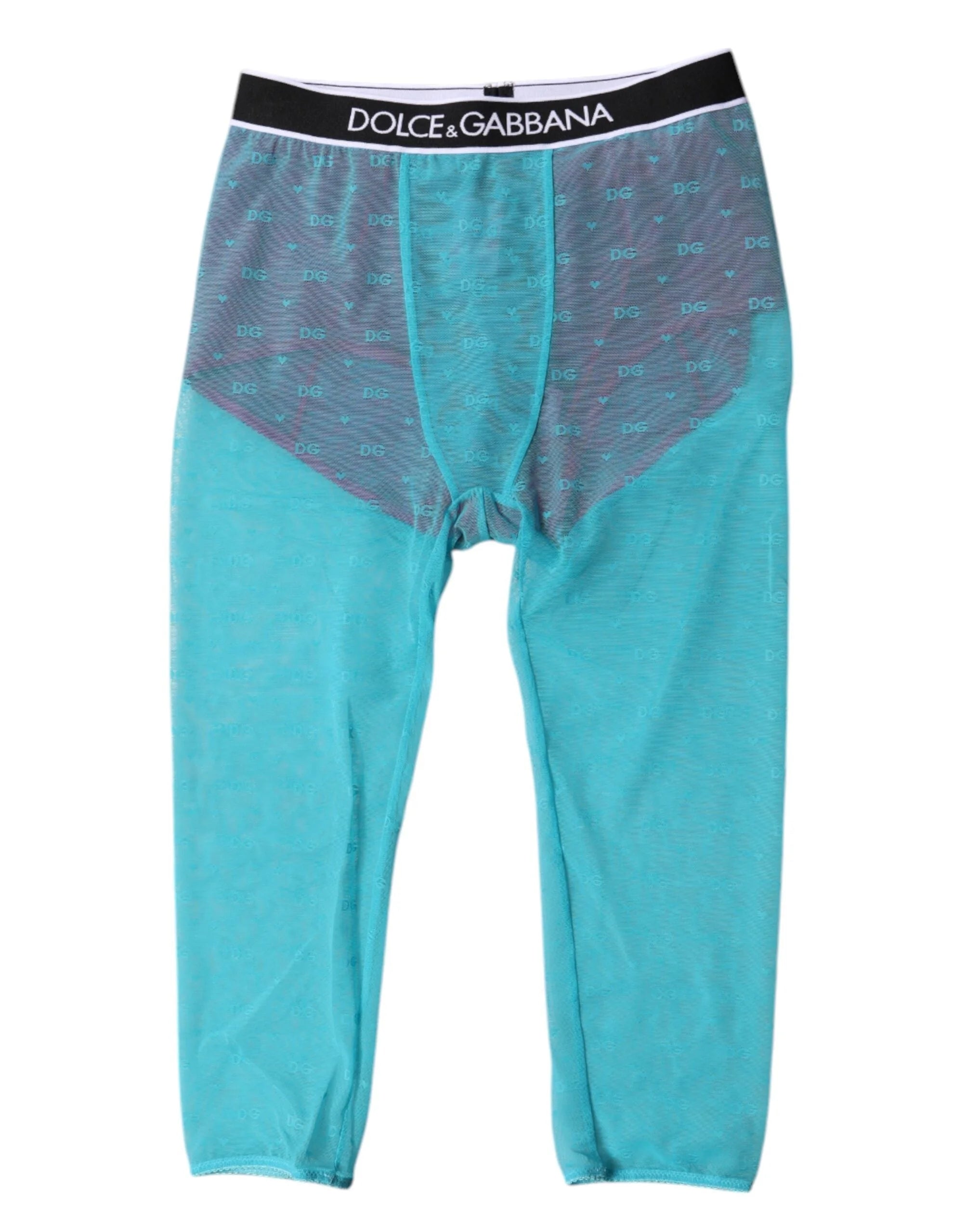 Dolce & Gabbana Blue Fuchsia Logo Lingerie Cropped Underwear - IT2 | S