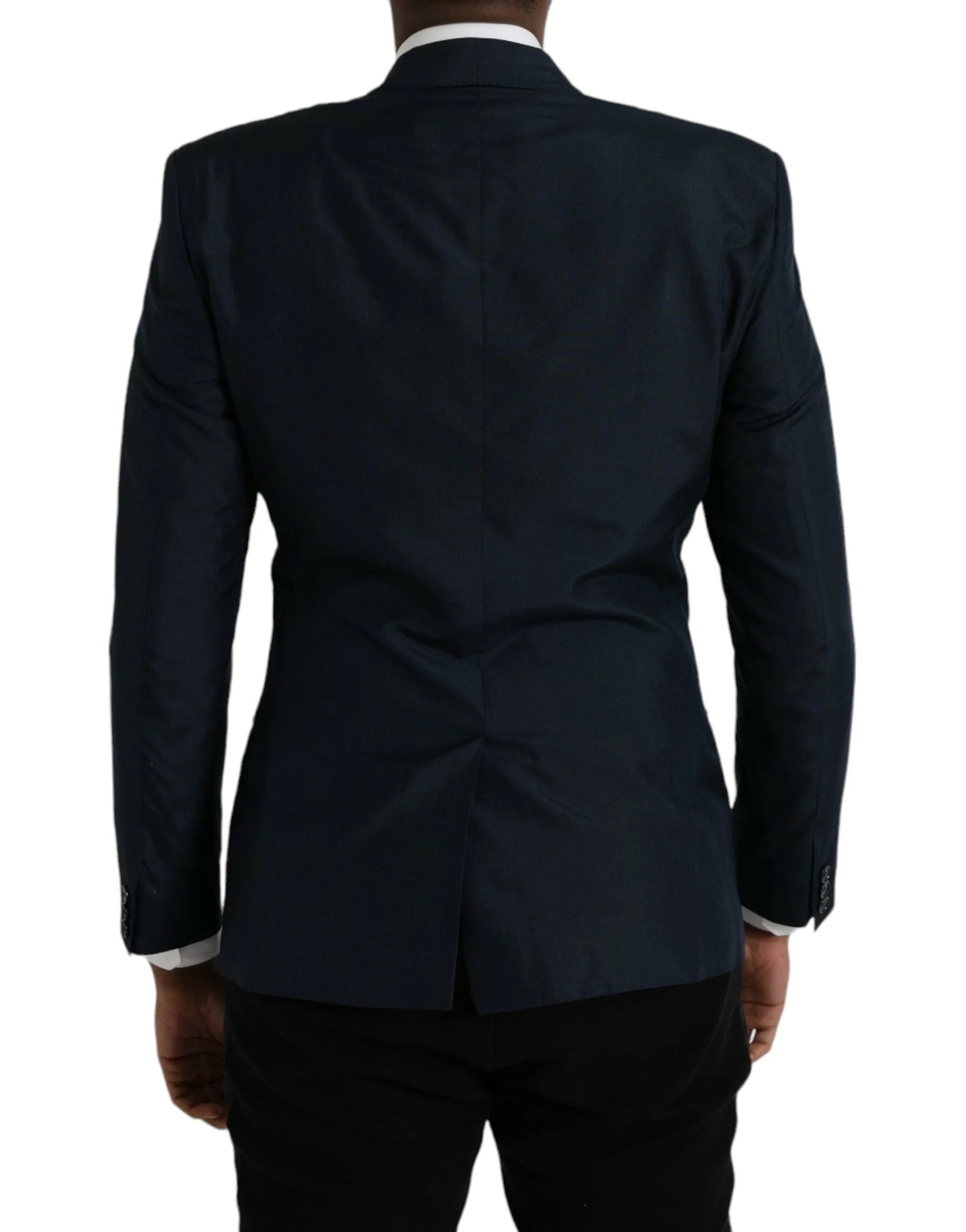 Dolce & Gabbana Blue GOLD Notch Single Breasted Coat Blazer - IT50 | L - Sport Jackets