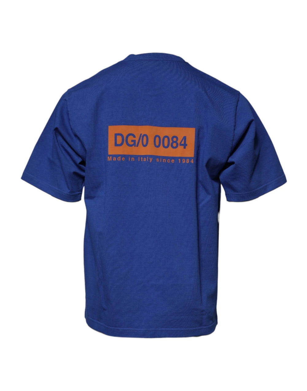 Dolce & Gabbana Blue Graphic Print Cotton Crew Neck T-shirt - T-Shirts