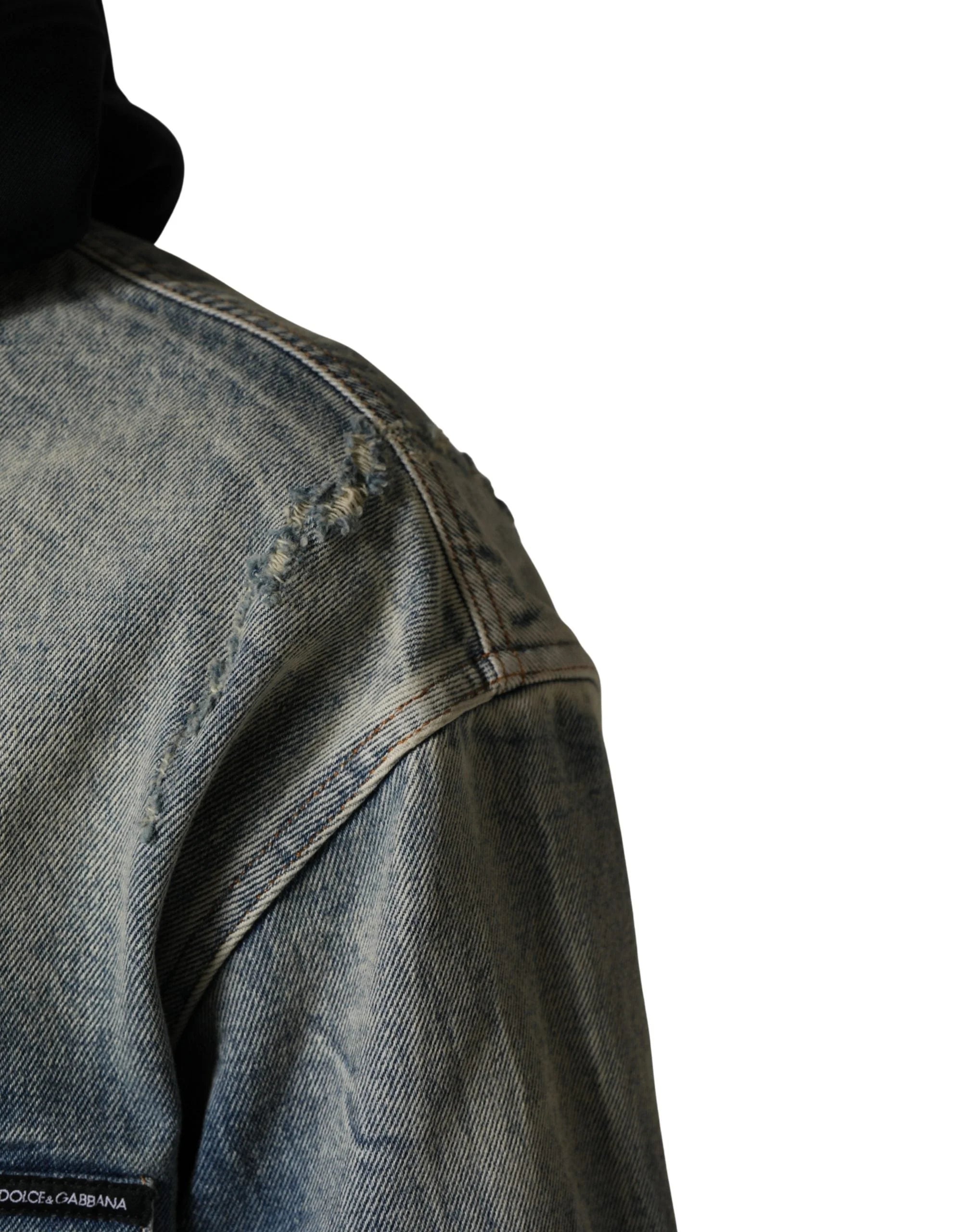 Dolce & Gabbana Blue Hooded Cotton Buttoned Denim Jacket - IT39 | S - Trucker Jackets