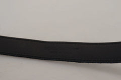 Dolce & Gabbana Blue Jacquard Stripe Silver Buckle Belt - 90 cm / 36 Inches - Belts