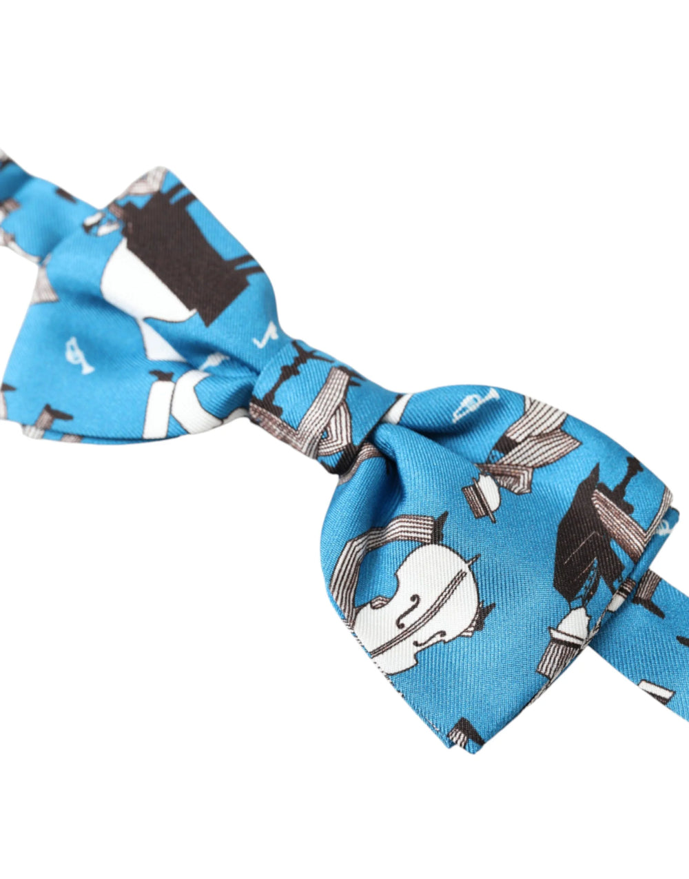 Dolce & Gabbana Blue Jazz Club Silk Adjustable Neck Papillon Bow Tie - Neckties