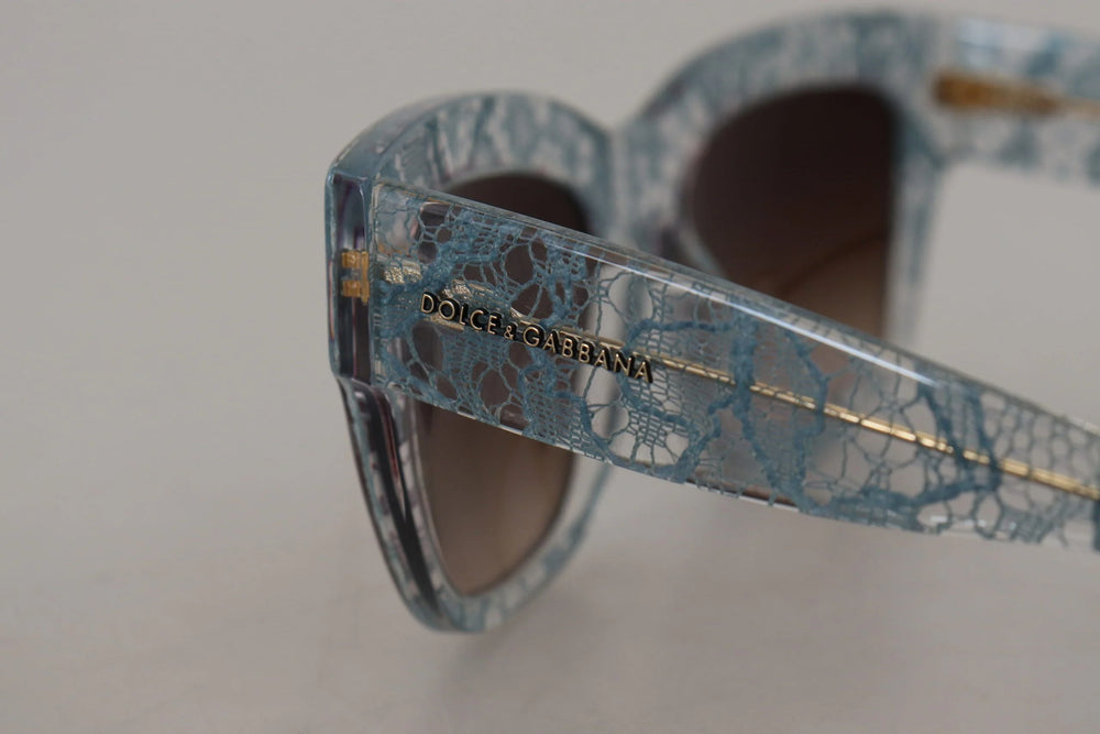 Dolce & Gabbana Blue Lace Acetate Crystal Butterfly DG4231 Sunglasses - Sunglasses