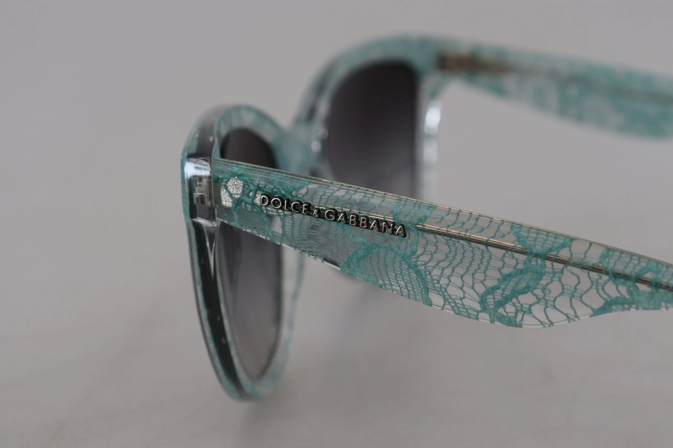 Dolce & Gabbana Blue Lace Acetate Crystal Round DG4190 Sunglasses - Sunglasses