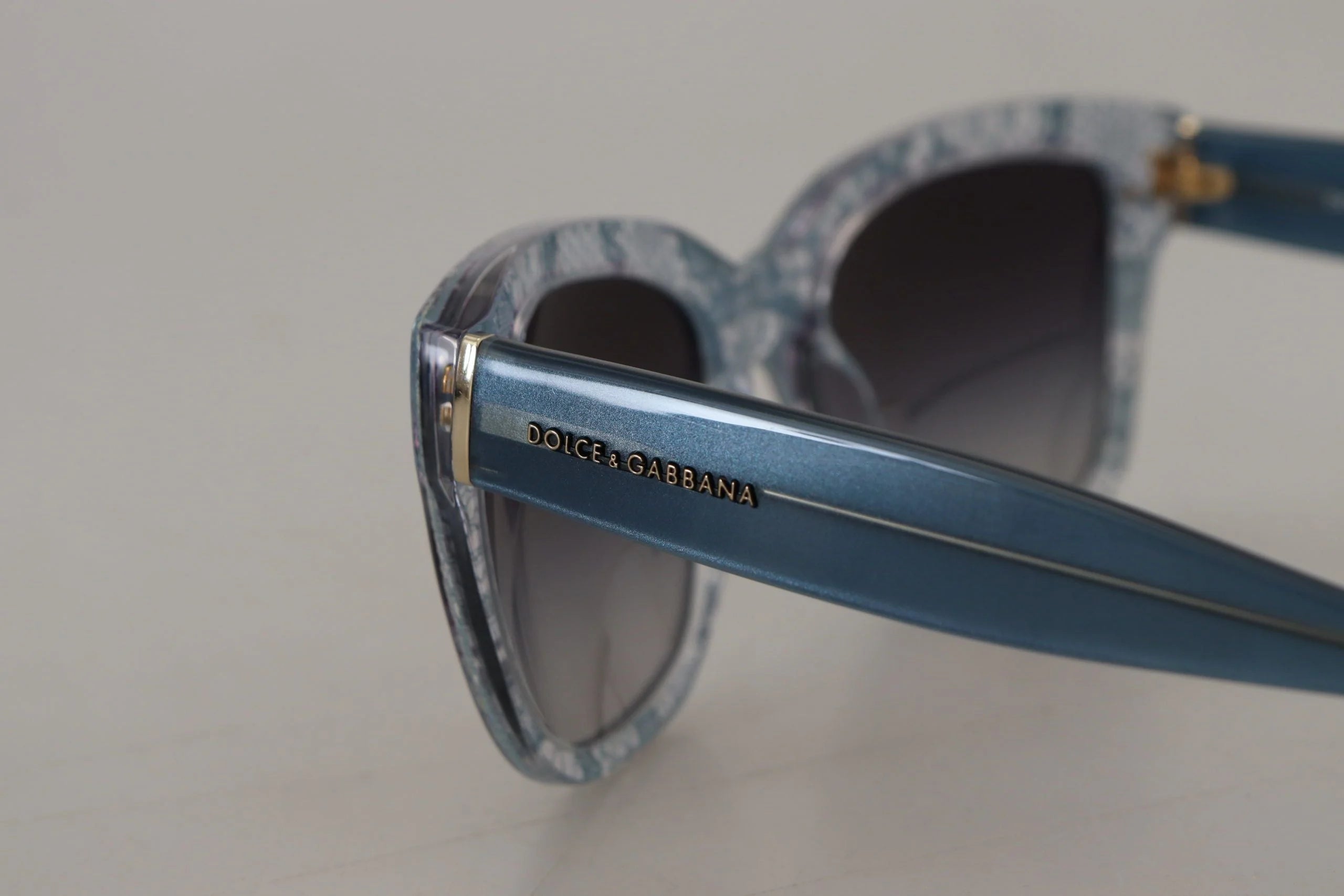 Dolce & Gabbana Blue Lace Acetate Rectangle Shades DG4226 Sunglasses - Sunglasses