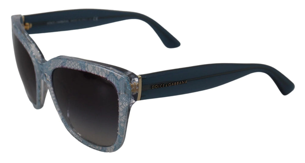 Dolce & Gabbana Blue Lace Acetate Rectangle Shades DG4226 Sunglasses - Sunglasses