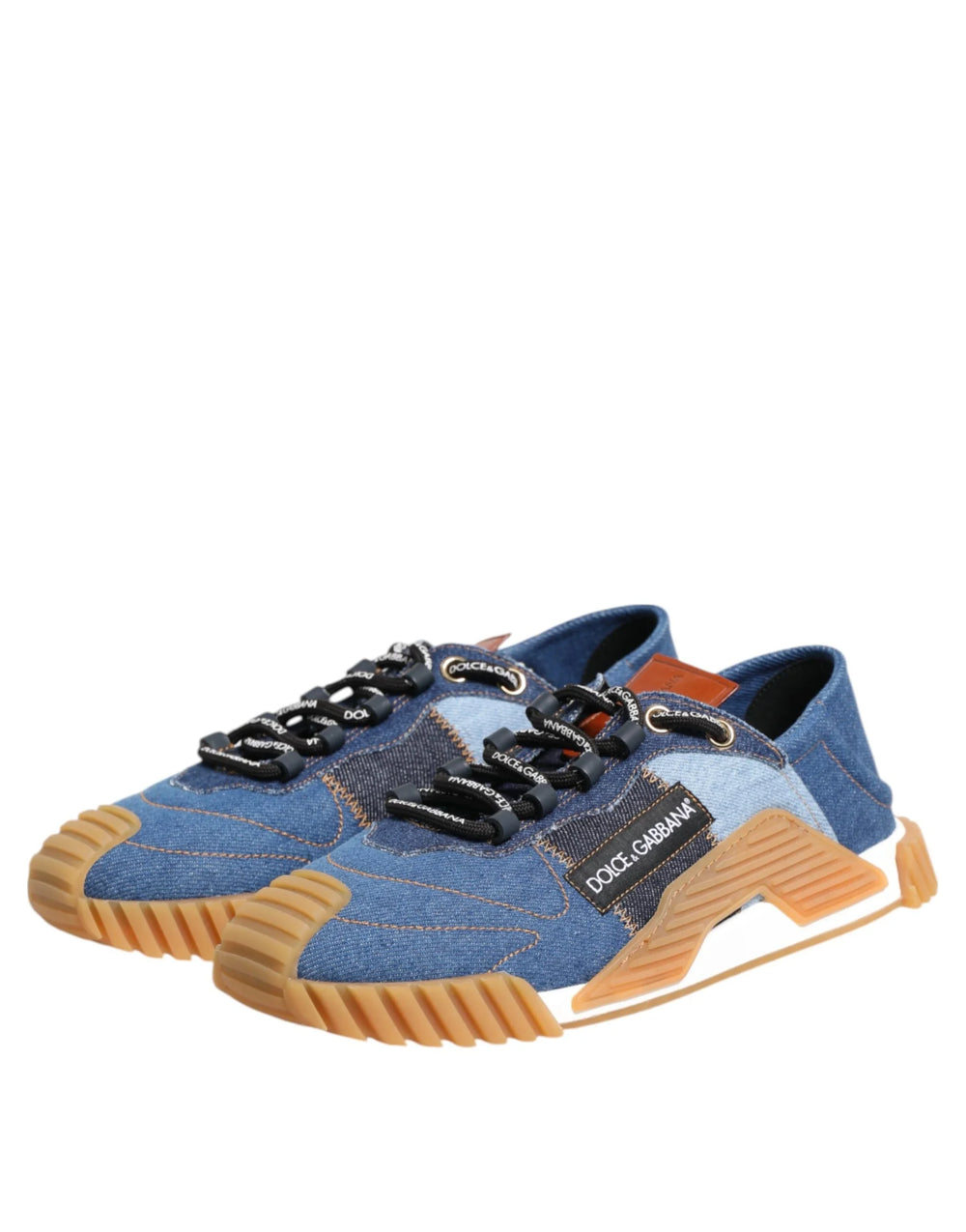 Dolce & Gabbana Blue Lace Up Low Top NS1 Sneakers Shoes - EU43.5/US10.5 - Sneakers