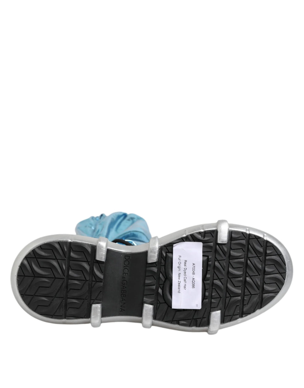 Dolce & Gabbana Blue Lace Up Over The Knee Socks Men Boots Shoes - Boots