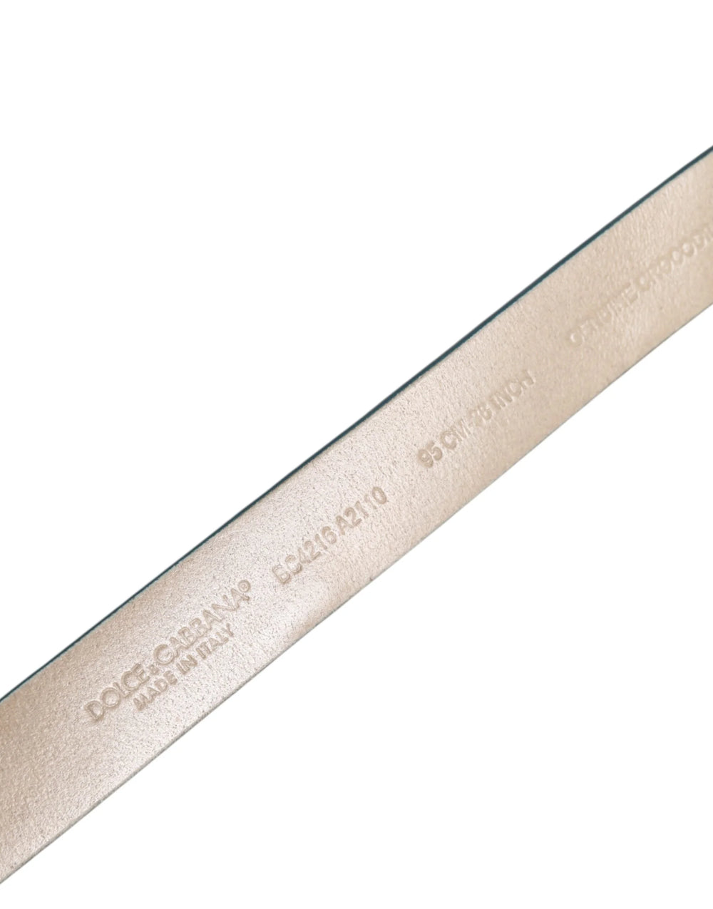 Dolce & Gabbana Blue Leather Classic Gold Metal Buckle Belt - 95 cm / 38 Inches - Belts