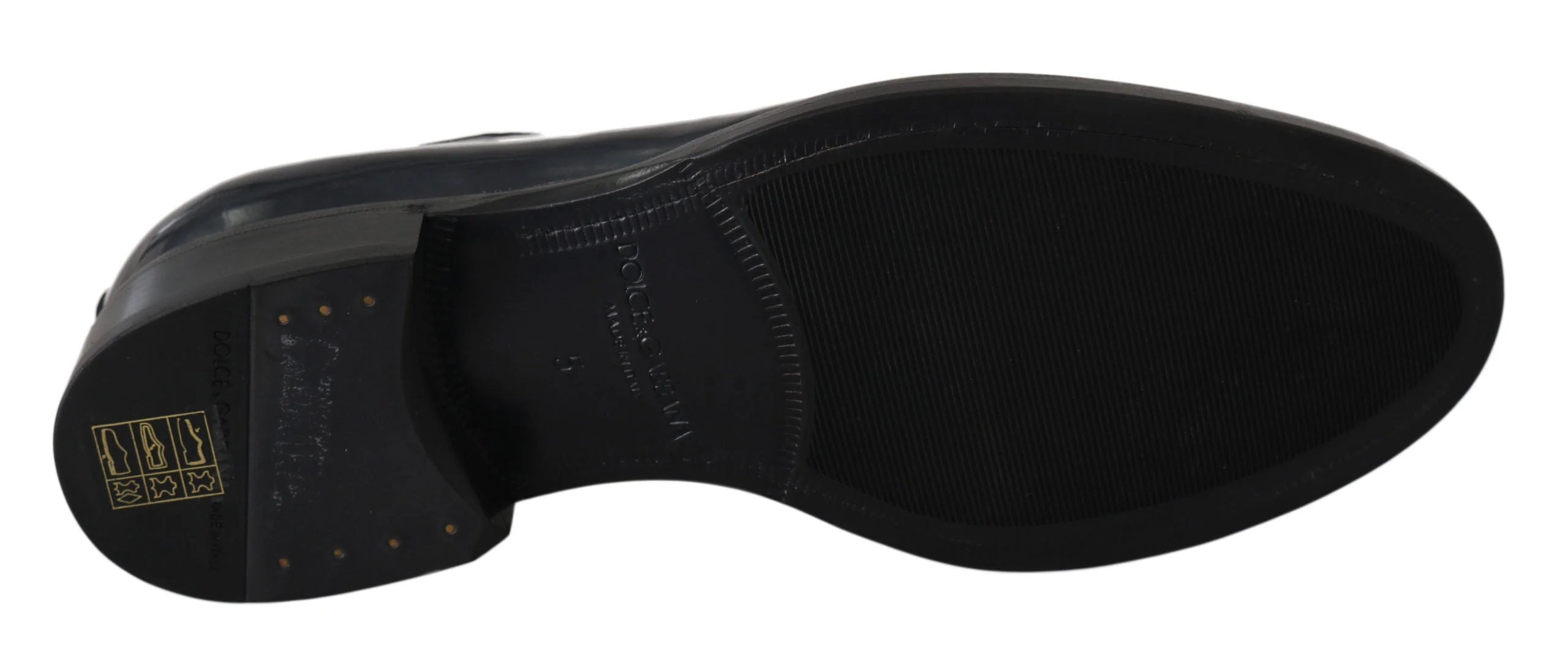 Dolce & Gabbana Blue Leather Derby Dress Formal Shoes - EU39/US6 - Shoes